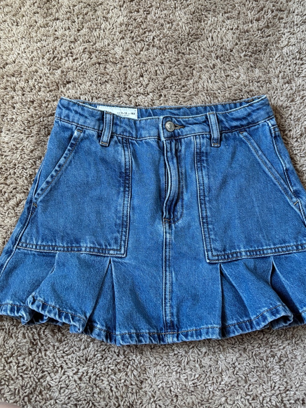 Zara Light Blue Denim Skirt with Waist Label